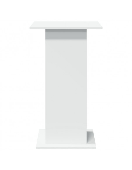 Tavolo Bar con Portaoggetti Bianco 60x60x102 cm in Truciolato