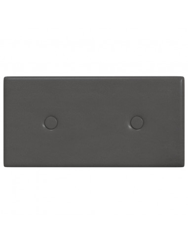 Pannelli Murali 12 pz Grigi 30x15 cm in Similpelle 0,54 m²