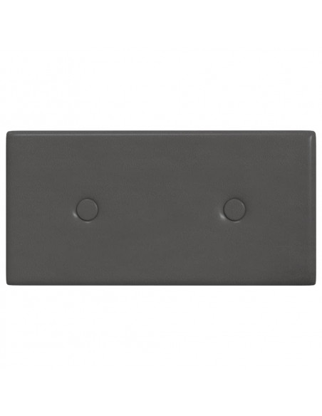 Pannelli Murali 12 pz Grigi 30x15 cm in Similpelle 0,54 m²