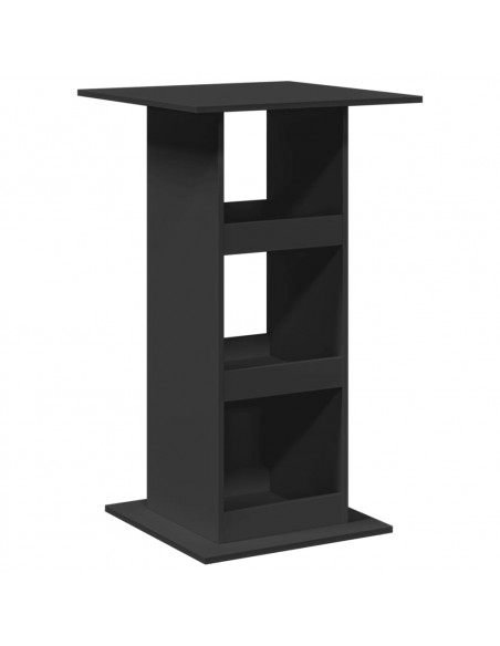 Tavolo Bar con Portaoggetti Nero 60x60x102 cm in Multistrato