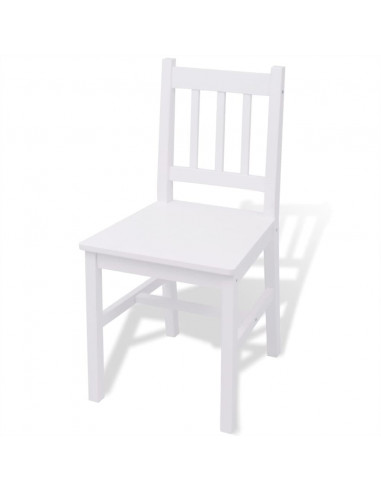 Set da Pranzo 5 pz in Legno di Pino Bianco