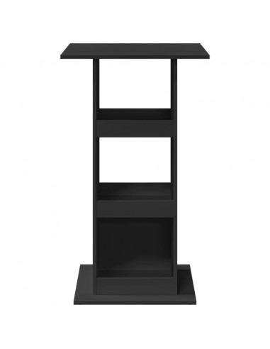 Tavolo Bar con Portaoggetti Nero 60x60x102 cm in Multistrato