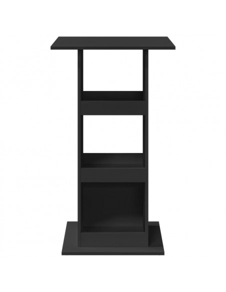 Tavolo Bar con Portaoggetti Nero 60x60x102 cm in Multistrato