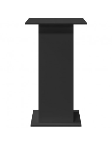 Tavolo Bar con Portaoggetti Nero 60x60x102 cm in Multistrato