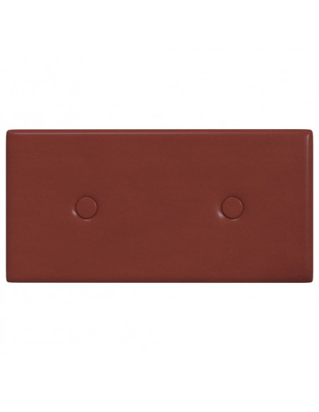 Pannelli Murali 12 pz Rosso Vino 30x15 cm in Similpelle 0,54 m²