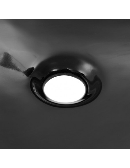 Lavandino Triangolare in Ceramica Nero 645x455x115 mm