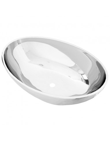 Lavandino 40x33x13,5 cm in Ceramica Argento