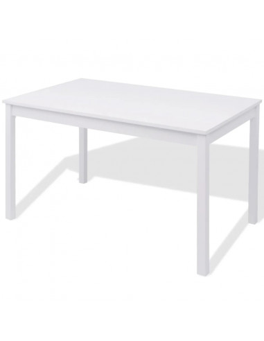 Set da Pranzo 7 pz in Legno di Pino Bianco