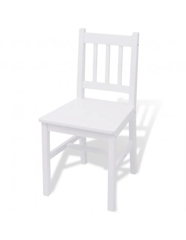 Set da Pranzo 7 pz in Legno di Pino Bianco