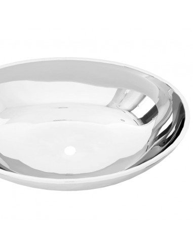 Lavandino 40x33x13,5 cm in Ceramica Argento