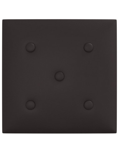 Pannelli Murali 12 pz Neri 30x30 cm Similpelle 1,08 m²