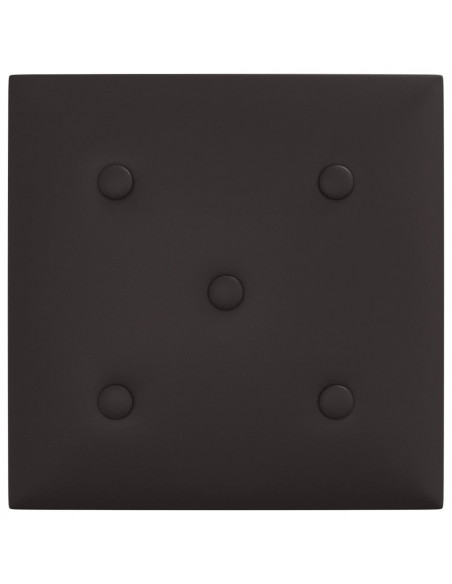 Pannelli Murali 12 pz Neri 30x30 cm Similpelle 1,08 m²