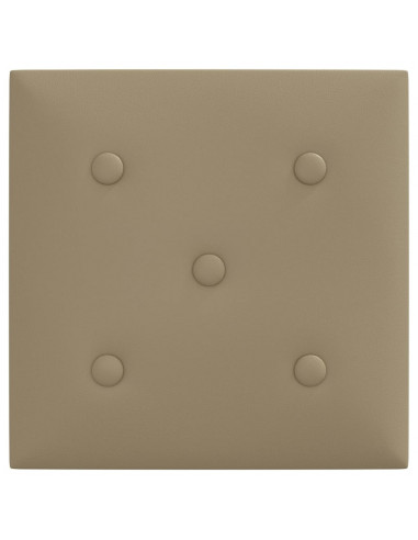 Pannelli Murali 12 pz Cappuccino 30x30 cm Similpelle 1,08 m²