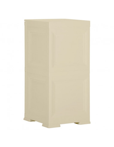 Armadietto in Plastica 40x43x85,5cm Effetto Legno Bianco Angora