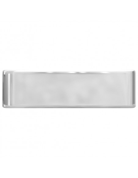 Lavandino con Foro per Rubinetto 48x37x13,5 cm Ceramica Argento