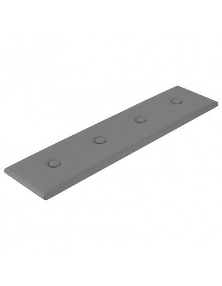 Pannelli Murali 12 pz Grigi 60x15 cm Similpelle 1,08 m²