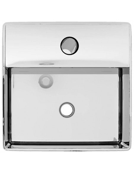 Lavandino con Foro per Rubinetto 38x30x11,5 cm Ceramica Argento