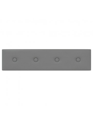 Pannelli Murali 12 pz Grigi 60x15 cm Similpelle 1,08 m²