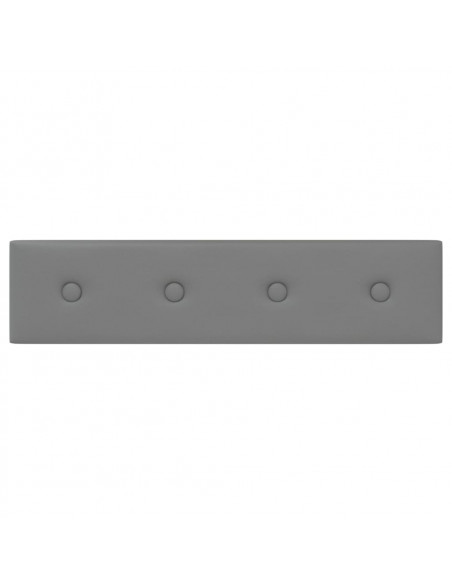 Pannelli Murali 12 pz Grigi 60x15 cm Similpelle 1,08 m²