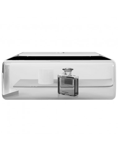 Lavandino con Foro per Rubinetto 38x30x11,5 cm Ceramica Argento