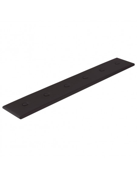 Pannelli Murali 12 pz Neri 90x15 cm in Similpelle 1,62 m²