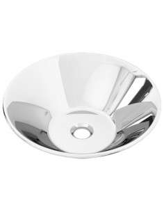 Lavandino 42x14 cm in Ceramica Argento 2