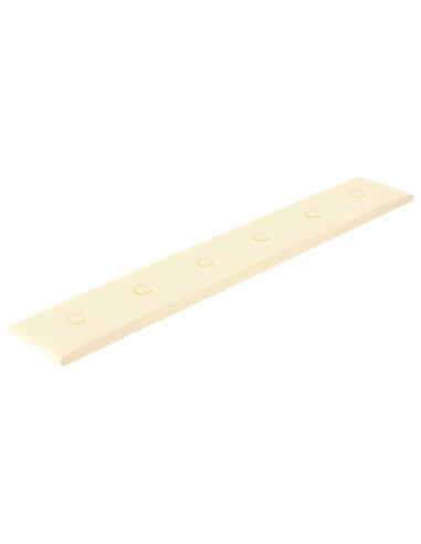 Pannelli Murali 12 pz Crema 90x15 cm in Similpelle 1,62 m²