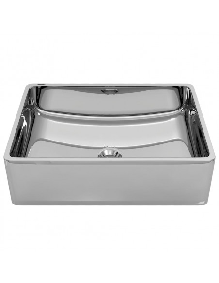 Lavandino 41x30x12 cm in Ceramica Argento