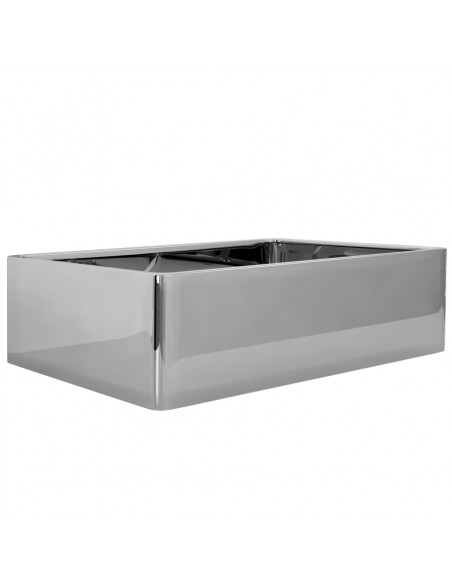 Lavandino 41x30x12 cm in Ceramica Argento