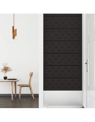 Pannelli Murali 12 pz Neri 90x30 cm in Similpelle 3,24 m²