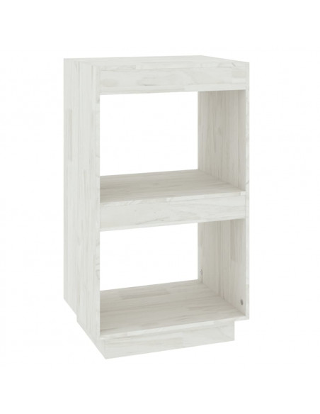 Libreria Bianca 40x35x71 cm in Legno Massello di Pino