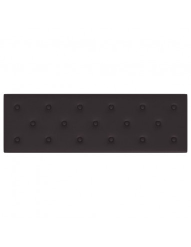 Pannelli Murali 12 pz Neri 90x30 cm in Similpelle 3,24 m²