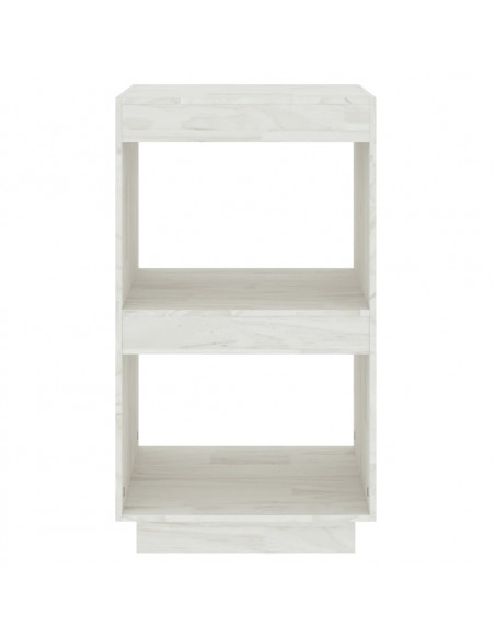 Libreria Bianca 40x35x71 cm in Legno Massello di Pino