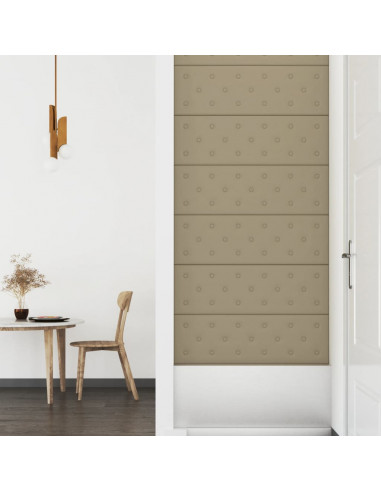 Pannelli Murali 12 pz Cappuccino 90x30 cm in Similpelle 3,24 m²