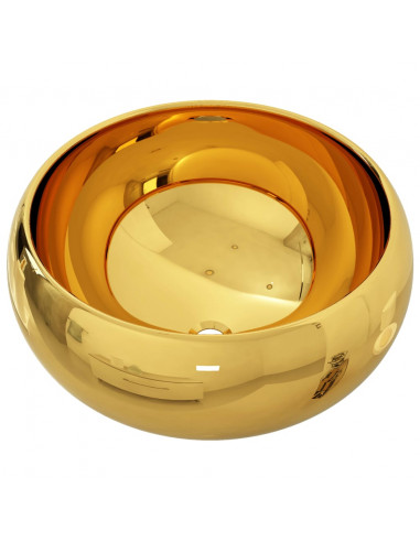 Lavandino 40x15 cm in Ceramica Oro