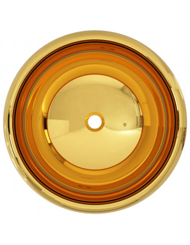 Lavandino 40x15 cm in Ceramica Oro