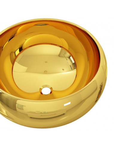 Lavandino 40x15 cm in Ceramica Oro