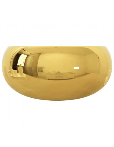 Lavandino 40x15 cm in Ceramica Oro