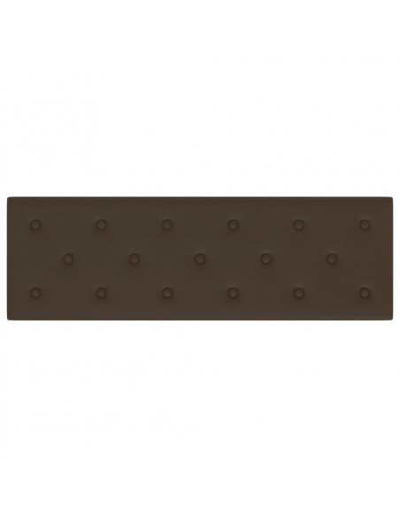 Pannelli Murali 12 pz Marroni 90x30 cm in Similpelle 3,24 m²