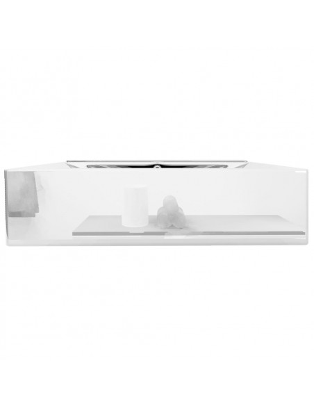Lavandino con Troppopieno 60x46x16 cm in Ceramica Argento