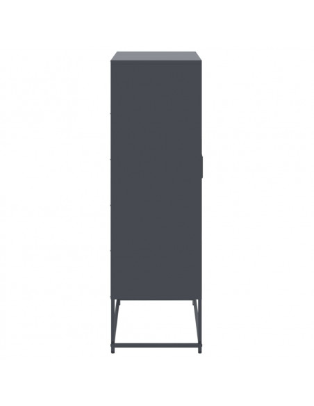 Credenza Antracite 68,5x38,5x123,5 cm in Acciaio