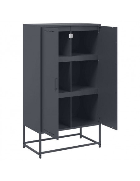 Credenza Antracite 68,5x38,5x123,5 cm in Acciaio