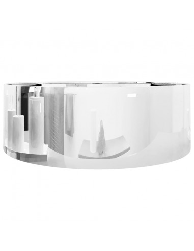 Lavandino con Troppopieno 46,5x15,5 cm in Ceramica Argento