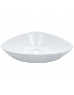 Lavandino 58,5x39x14 cm in Ceramica Bianco 2