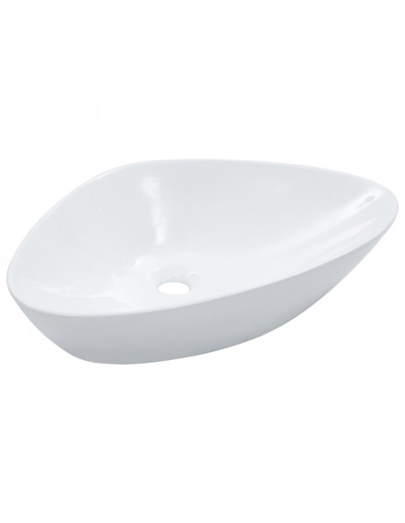 Lavandino 58,5x39x14 cm in Ceramica Bianco