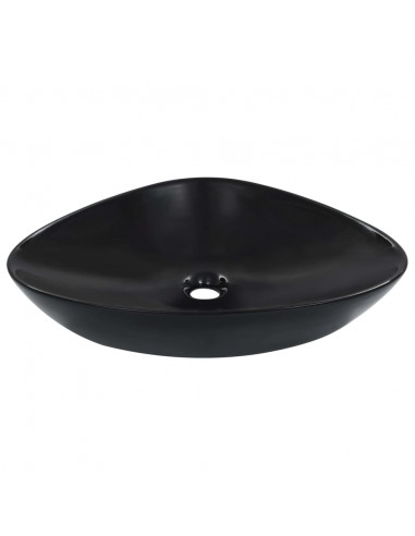 Lavandino 58,5x39x14 cm in Ceramica Nero