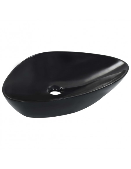 Lavandino 58,5x39x14 cm in Ceramica Nero