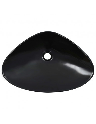 Lavandino 58,5x39x14 cm in Ceramica Nero