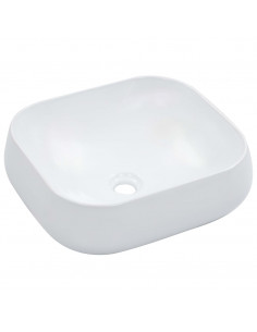 Lavandino 44,5x39,5x14,5 cm in Ceramica Bianco 2