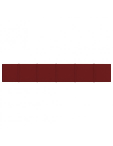 Pannelli Murali 12 pz Rosso Vino 90x15 cm Tessuto 1,62 m²